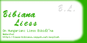bibiana liess business card